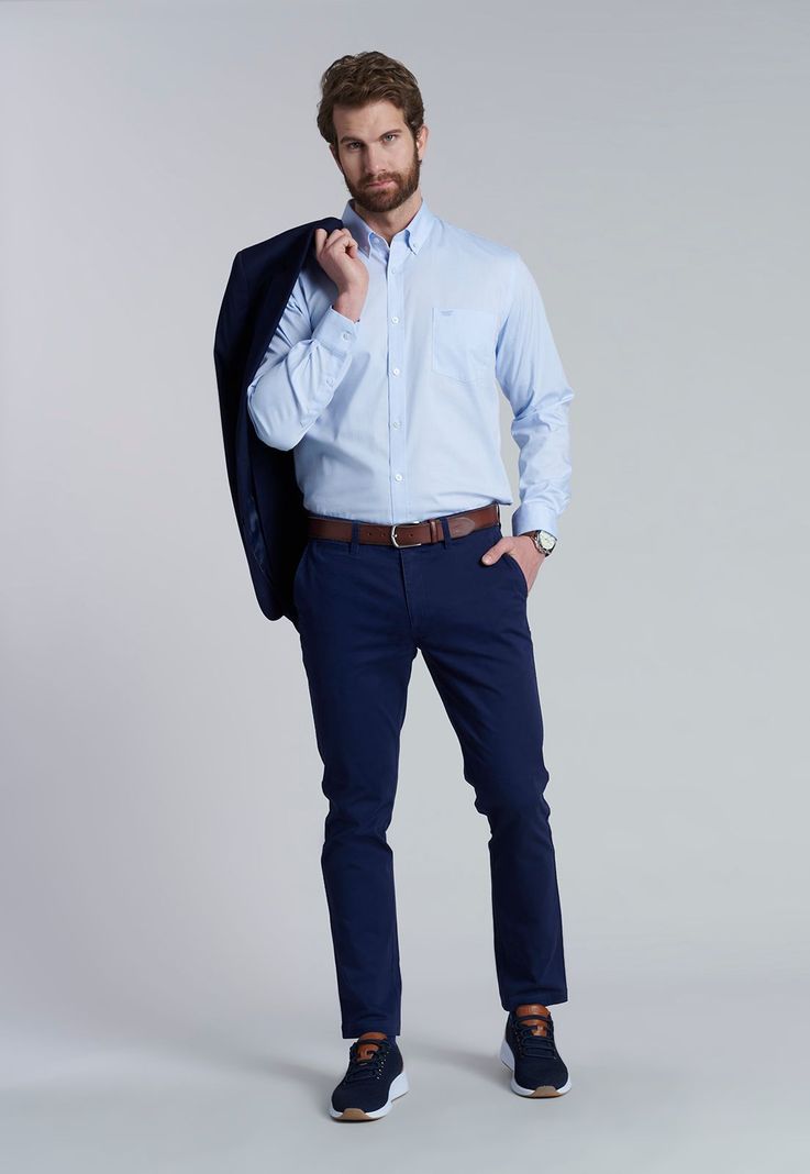 Pantalón Twill Slim /31 Dk.Blue-8
