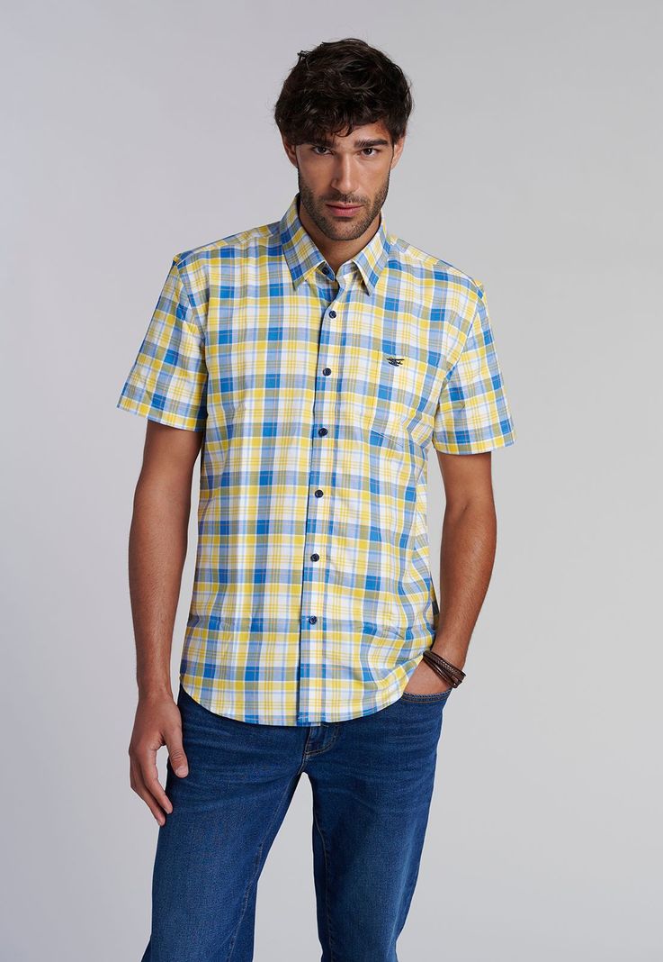 Camisa Checkered Boston  F Yellow-0