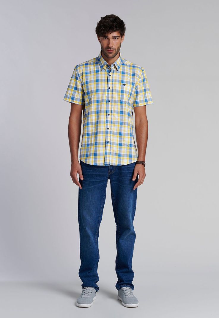 Camisa Checkered Boston  F Yellow-1