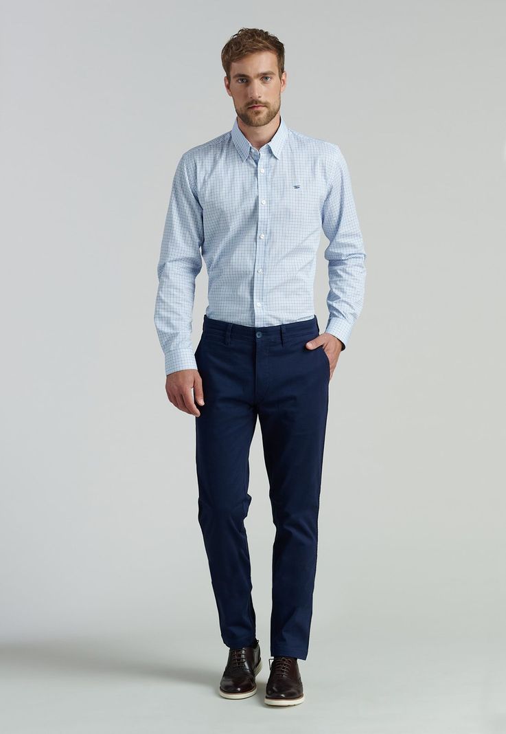 Pantalón Twill Slim /33 Business Dk.Blue-1