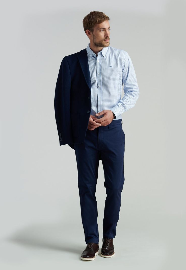 Pantalón Twill Slim /33 Business Dk.Blue-4
