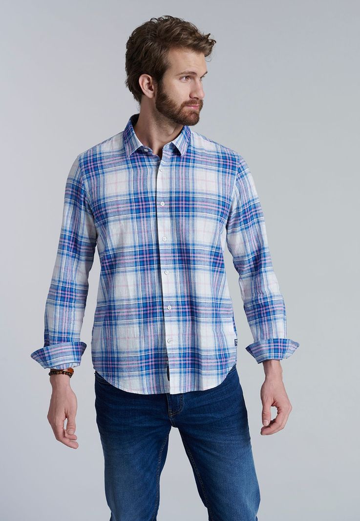 Camisa Checkered Montana Fj Lt Fucsia-0