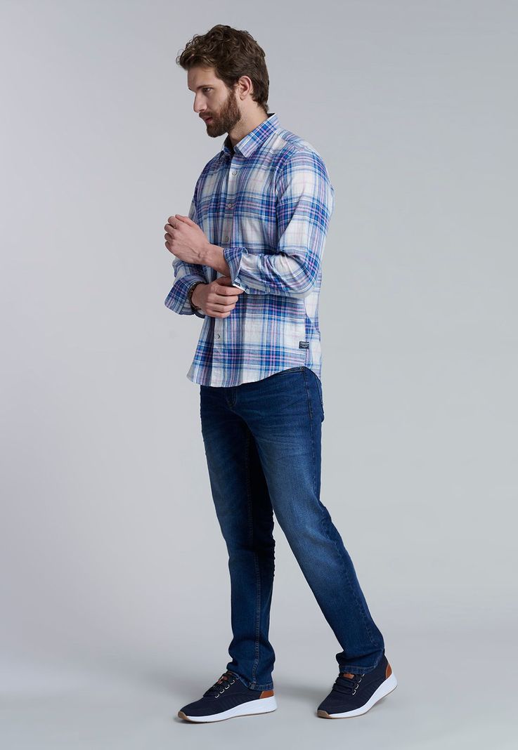 Camisa Checkered Montana Fj Lt Fucsia-1