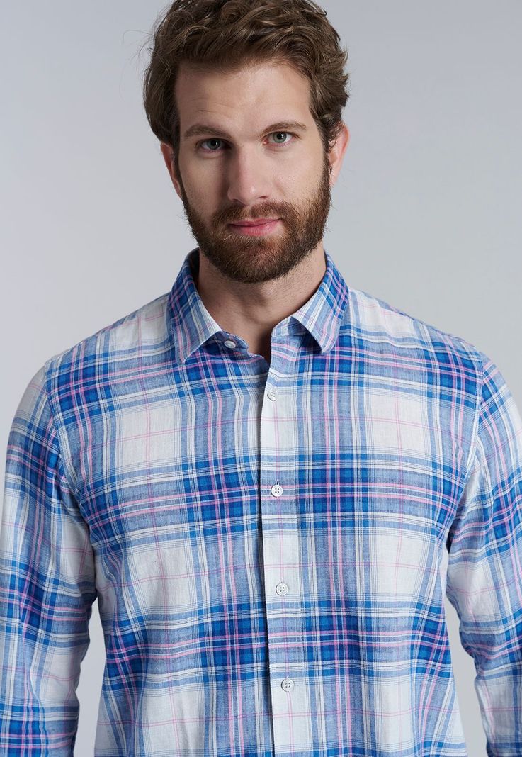 Camisa Checkered Montana Fj Lt Fucsia-2