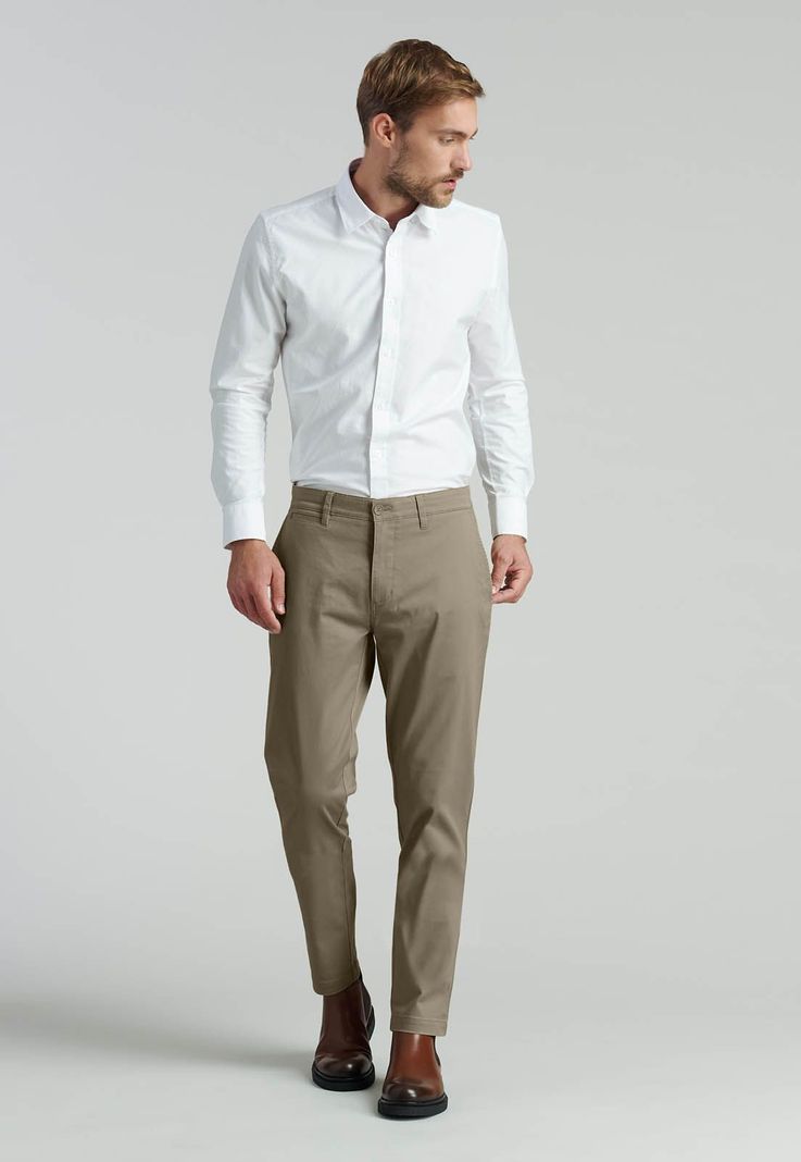 Pantalón Twill Slim /31 Business Almond-1