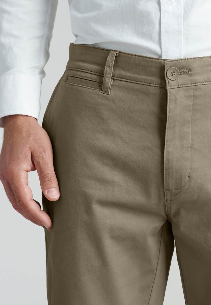 Pantalón Twill Slim /31 Business Almond-2