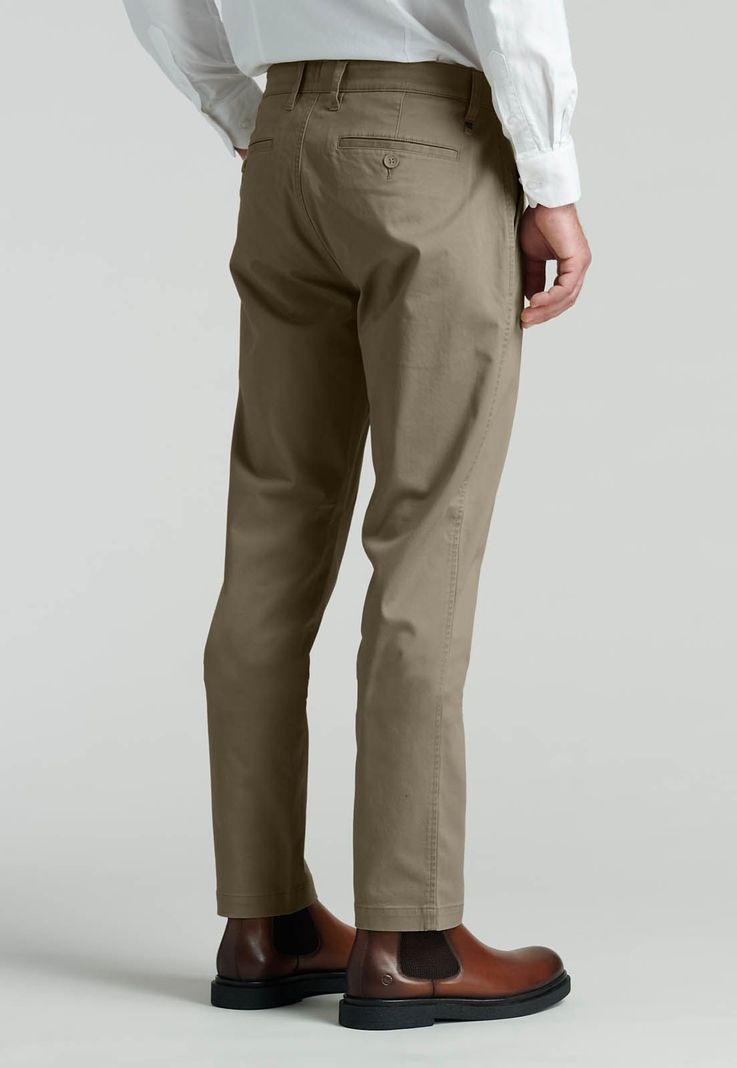 Pantalón Twill Slim /31 Business Almond-3