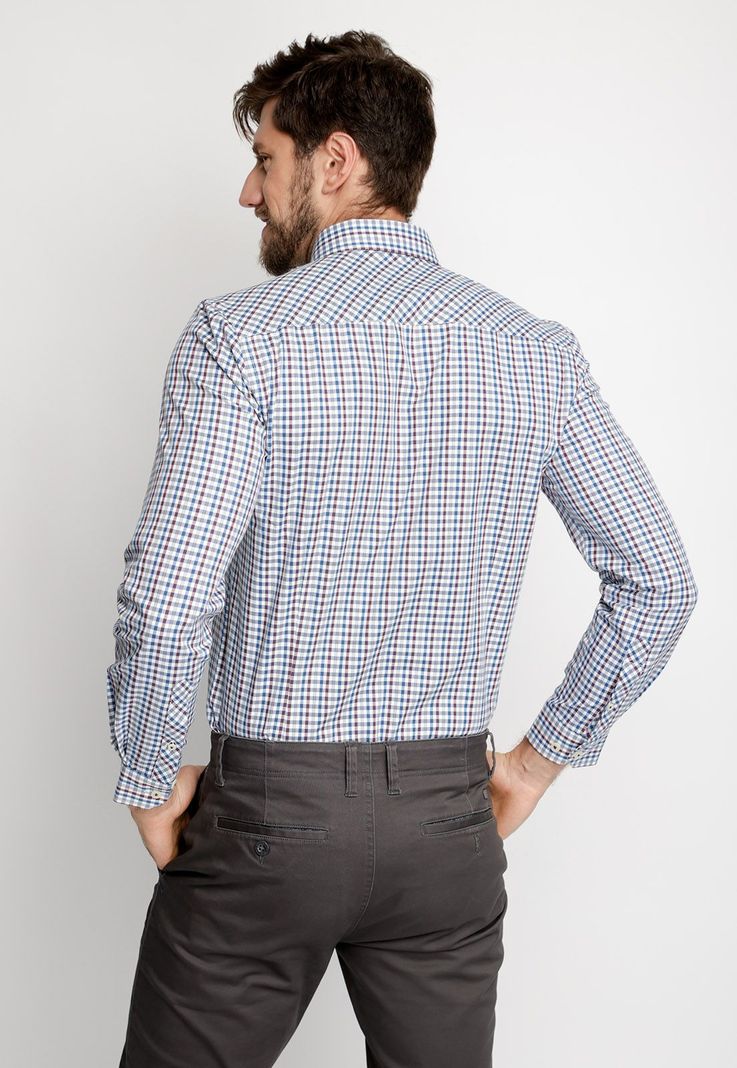 Camisa Smart Casual Dublin Burgundy-1