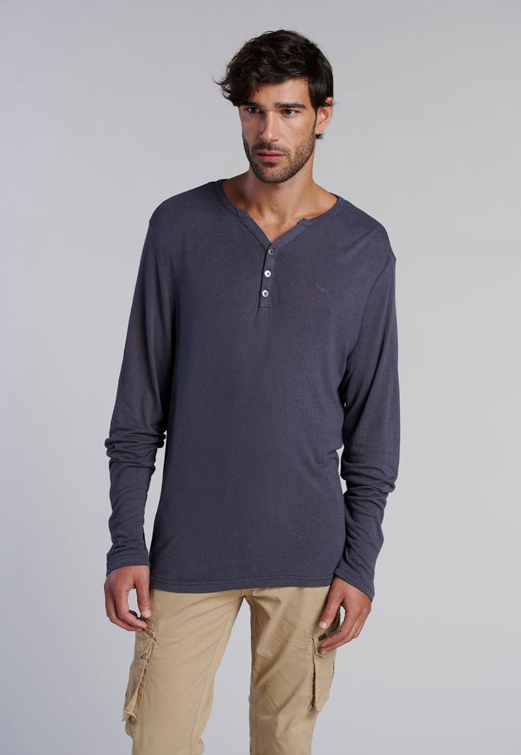 Polera Ml Henley New Jersey Metal-0