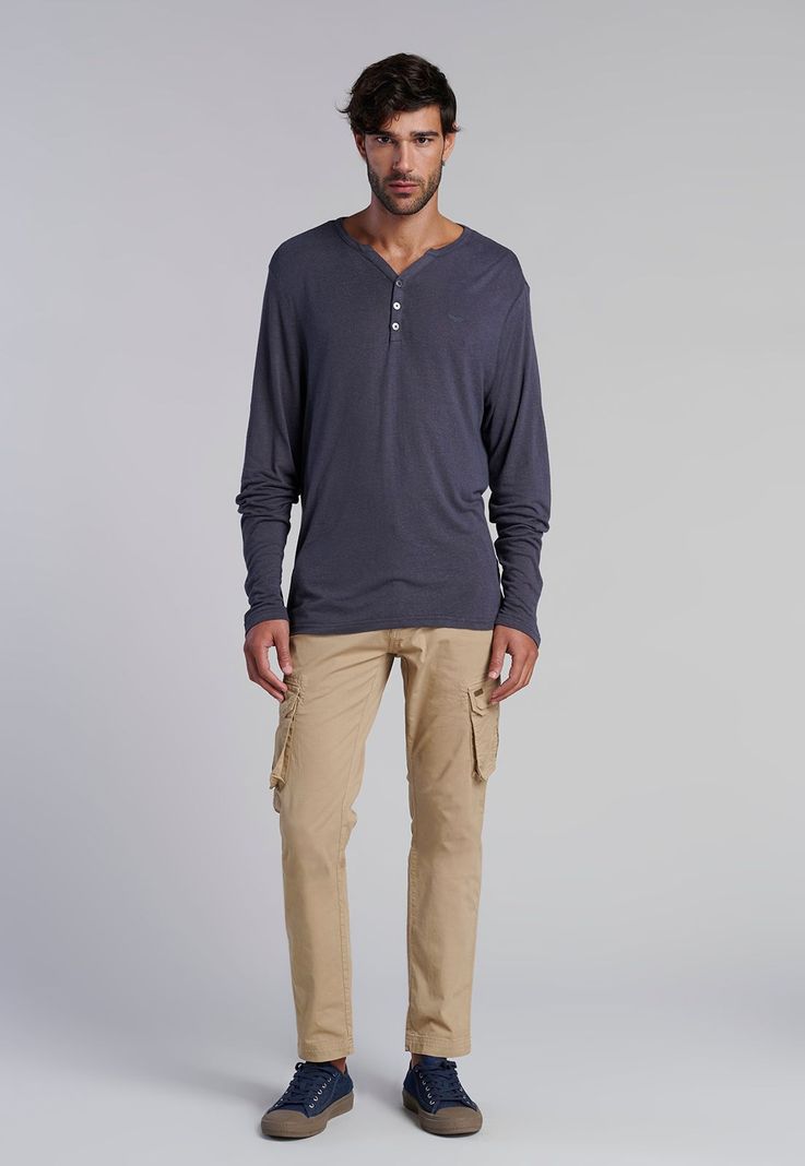 Polera Ml Henley New Jersey Metal-1
