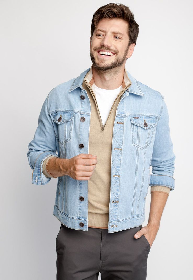 Chaqueta Básica Denim Fj Blue-0