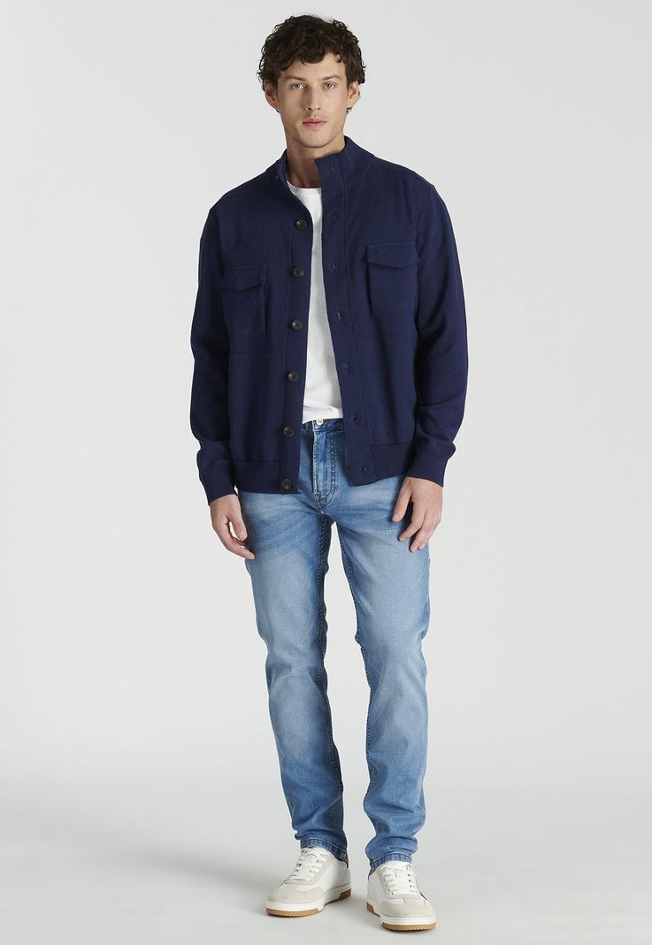 Cardigan Montcada Heritage Navy-1