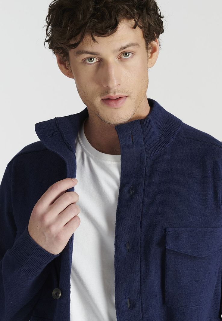 Cardigan Montcada Heritage Navy-2