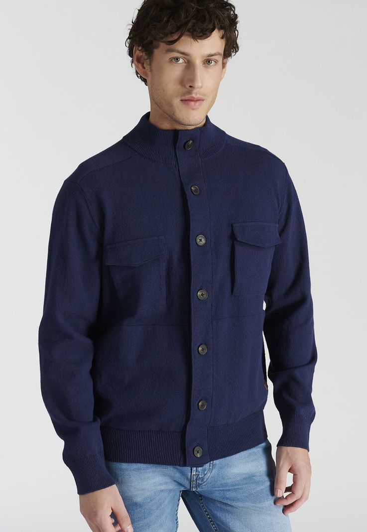 Cardigan Montcada Heritage Navy-4