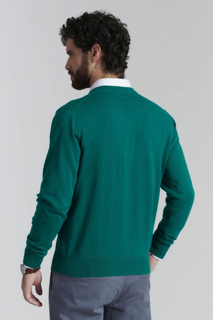 Sweater V Neck Solido F Smart Casual Lt River-3