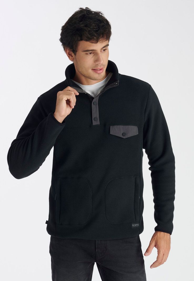 Fleece Tronador Casual Black Negro S