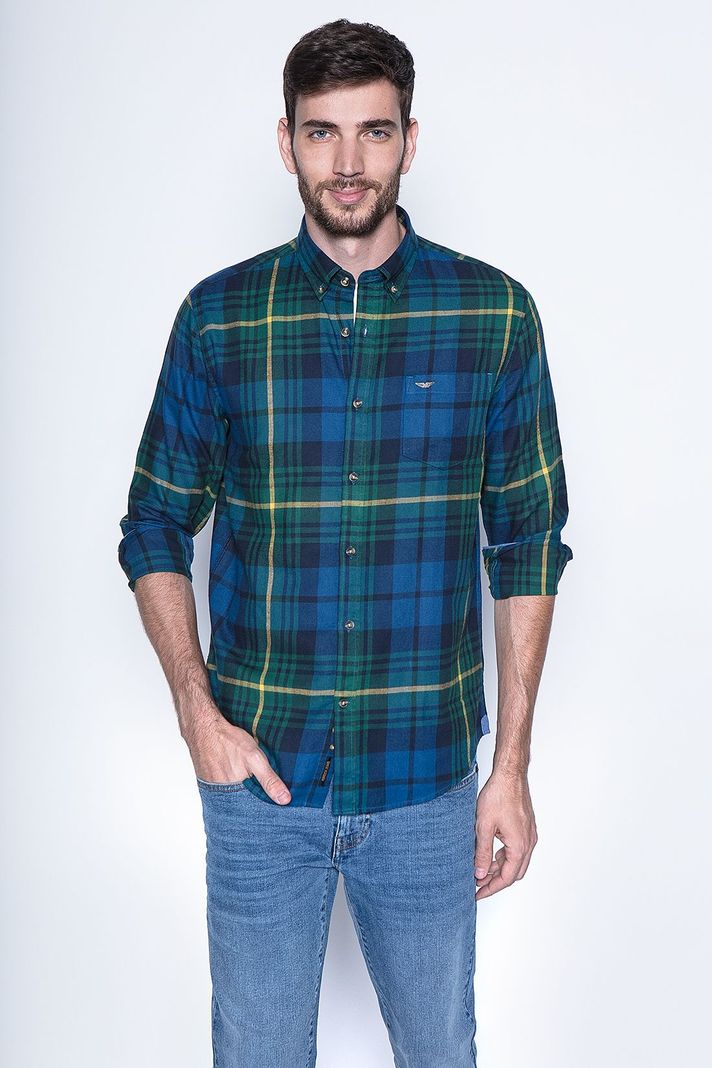 Camisa Cuadro Texas Fj Green-0