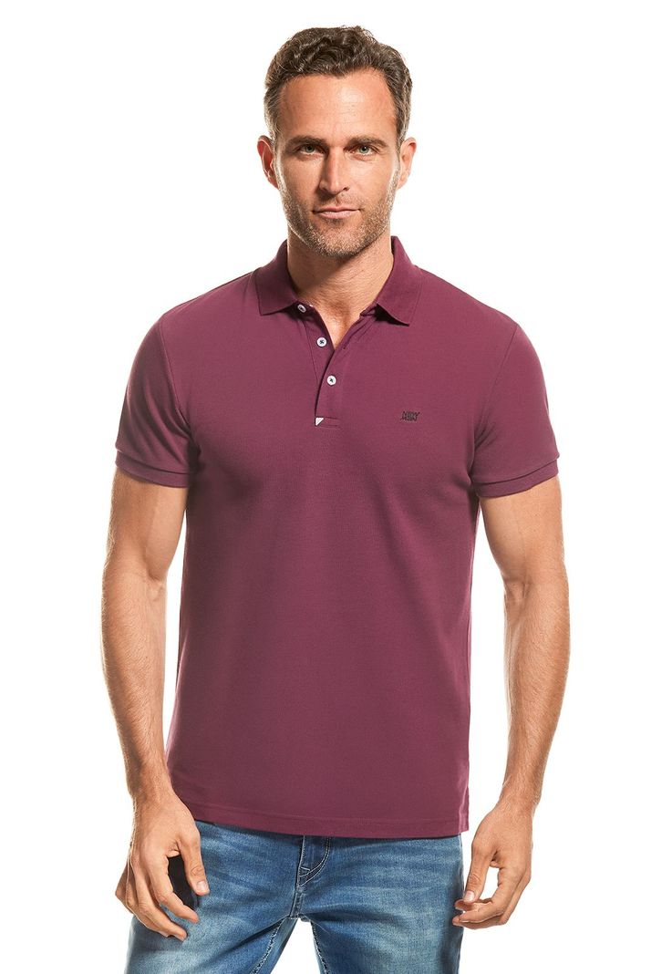 POLERA POLO PIQUE WINE
