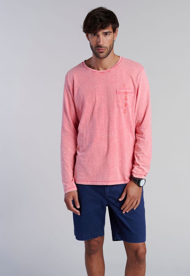Polera Ml Proceso Fresno Lt Coral Rojo S