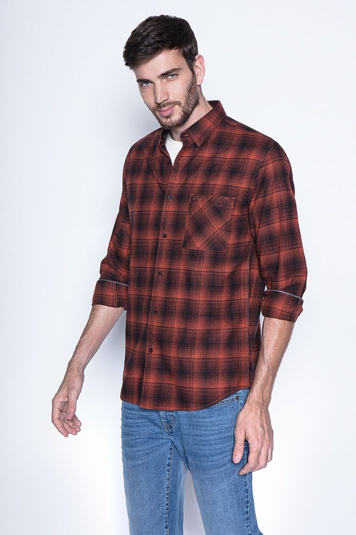 Camisa Check Orlando Fj Copper
