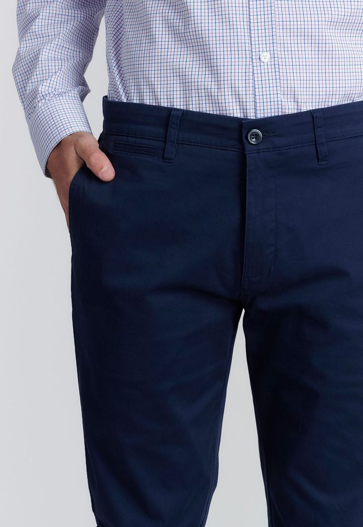 Pantalón Twill Without Pleats L/33 Business Dk.Blue-2