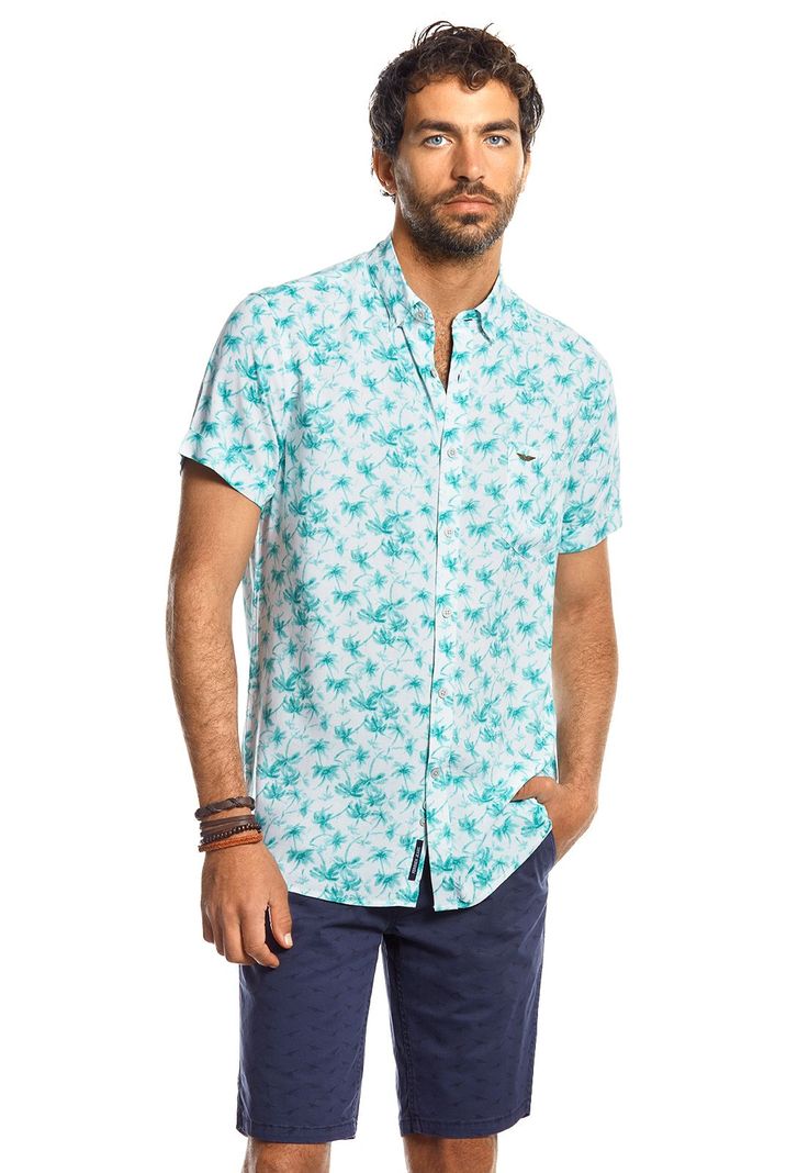 Camisa Manga Corta Estampada Olympia Fj Mint-4