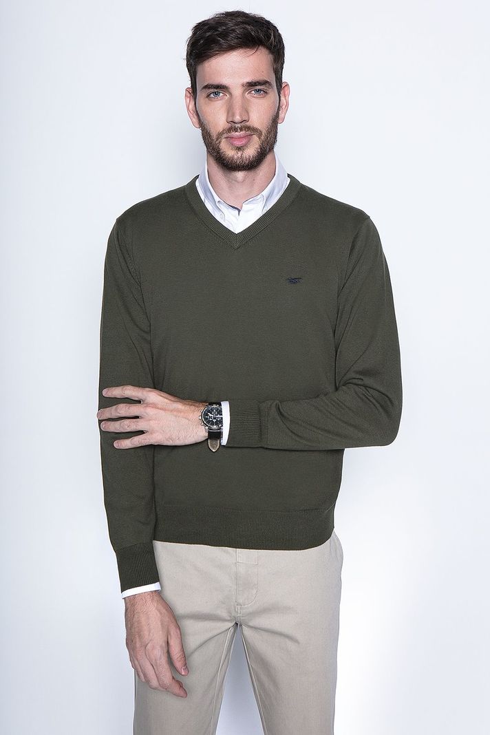 Sweater Smart Casual L/S Military Verde