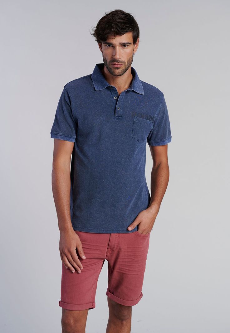 Polera Polo Hawai Navy Azul S