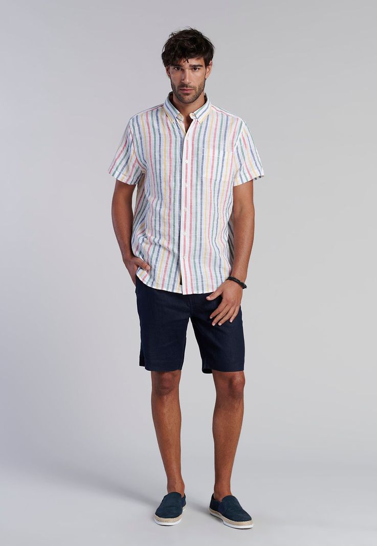Camisa Listada Color Fj Indigo-1