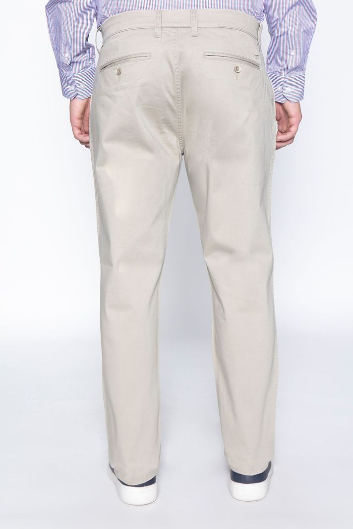 Pantalón Twill Without Pleats L/33 Almond-1