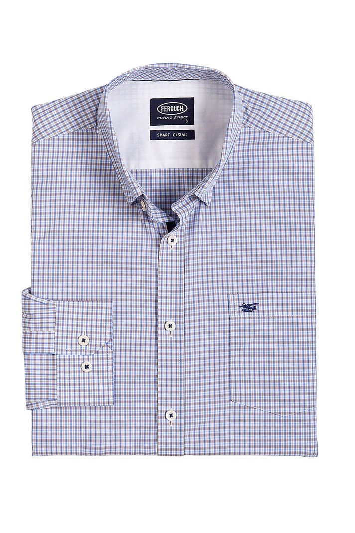 Camisa Smart Casual Fontana Camel Cafe S