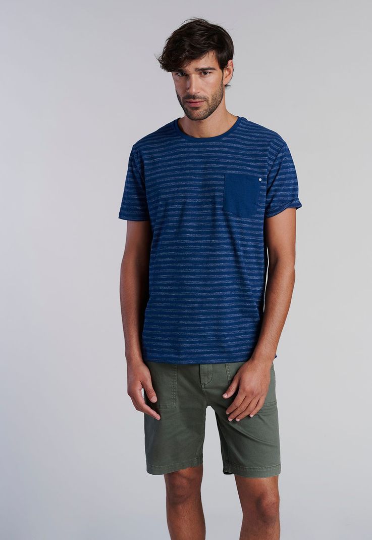 Polera Bolsillo Idaho Navy Azul S
