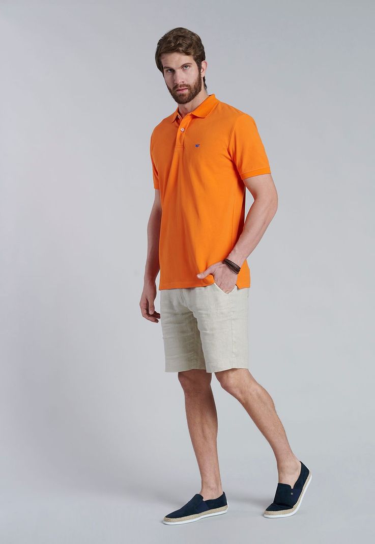 Polera Basica Pique Orange-1