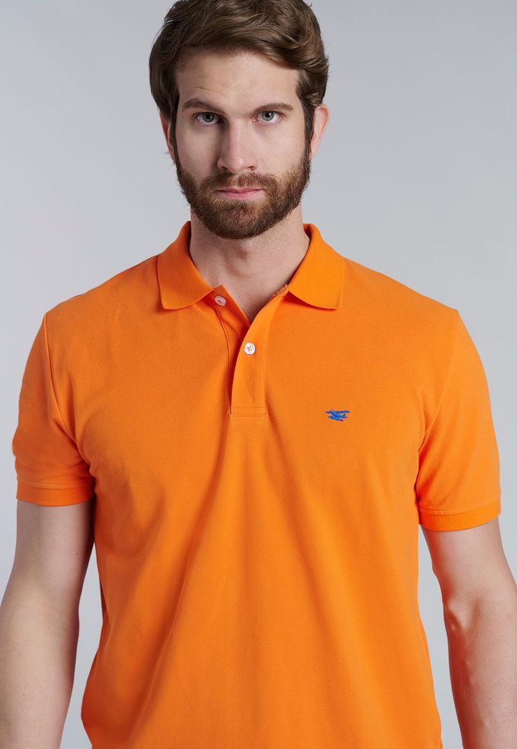 Polera Basica Pique Orange-2