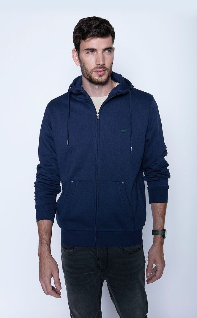 Polerón Básico Full Zipper Blue-0
