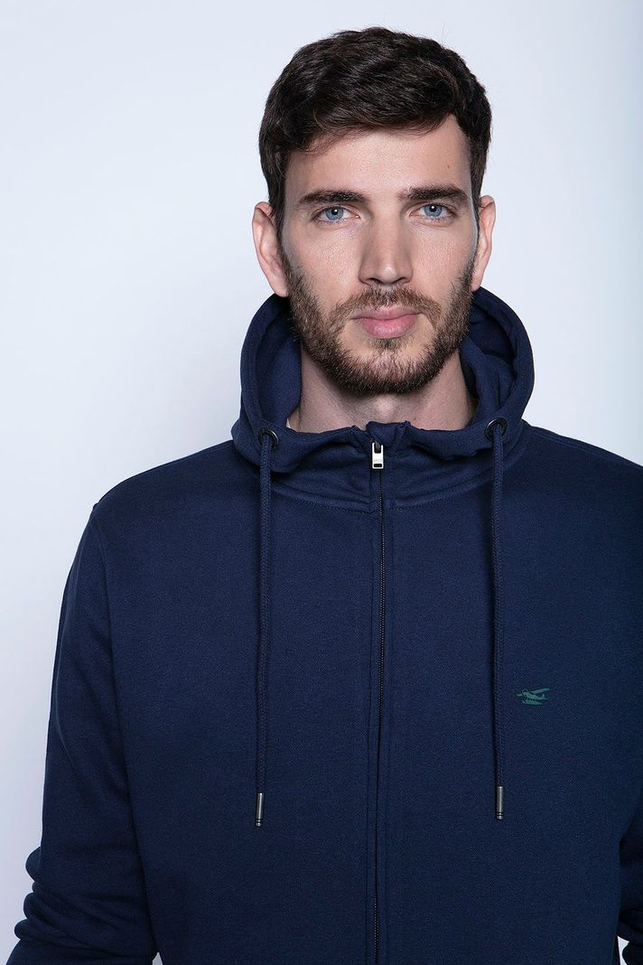 Polerón Básico Full Zipper Blue-2
