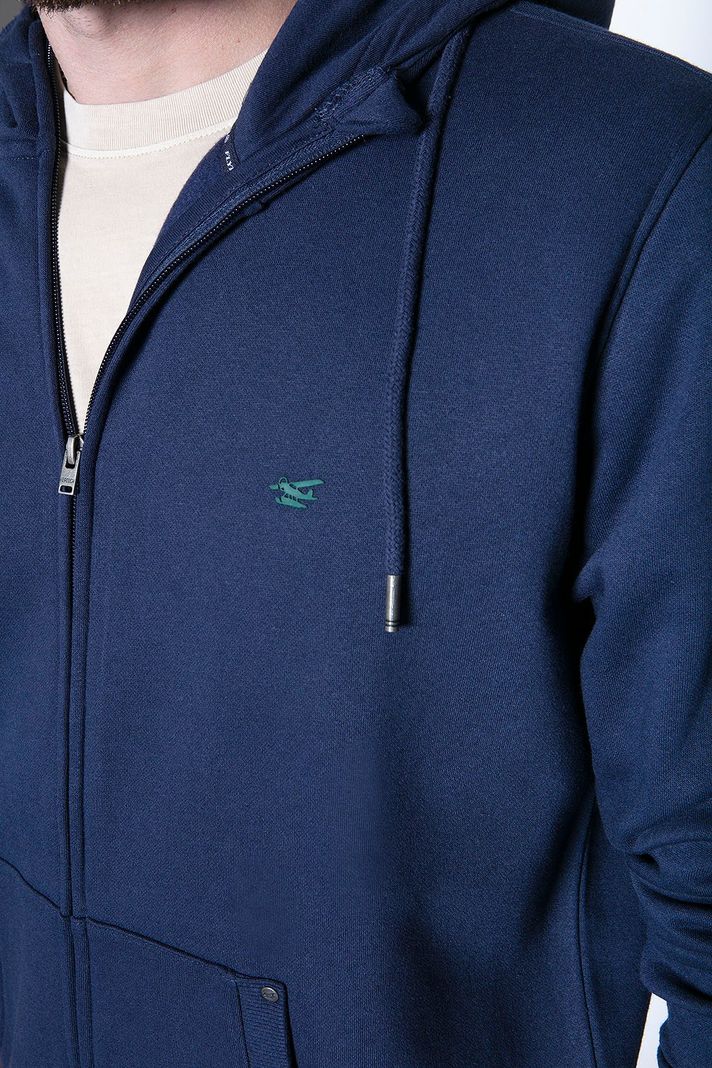 Polerón Básico Full Zipper Blue-4