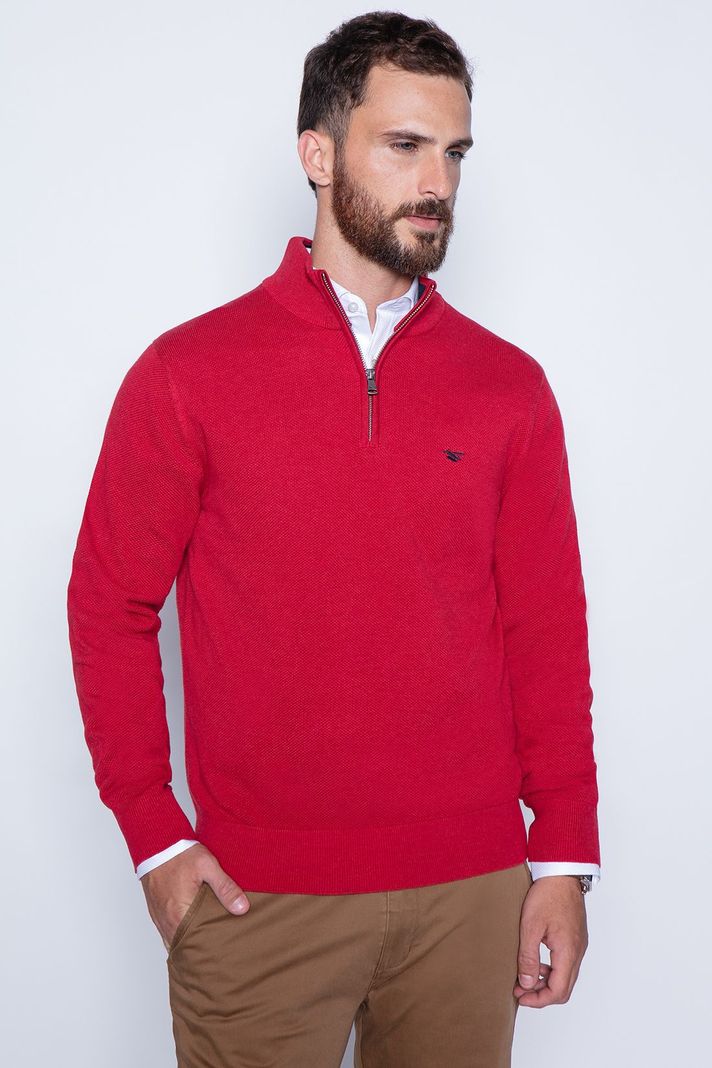 Sweater London Smart Casual L/S Red-0