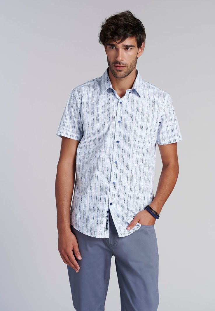 Camisa Mini Print F Sky-0