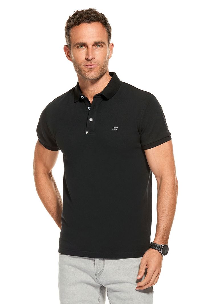 POLERA POLO PIQUE BLACK