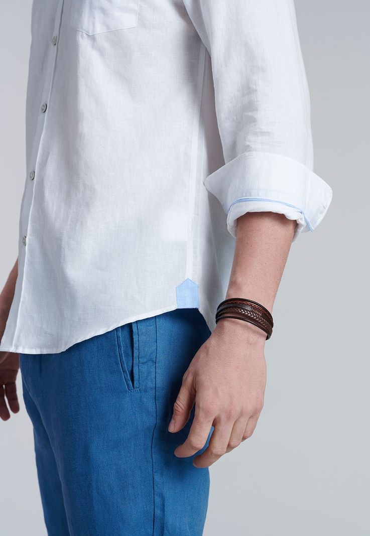 Camisa Lino Cuello Mao  F White-4