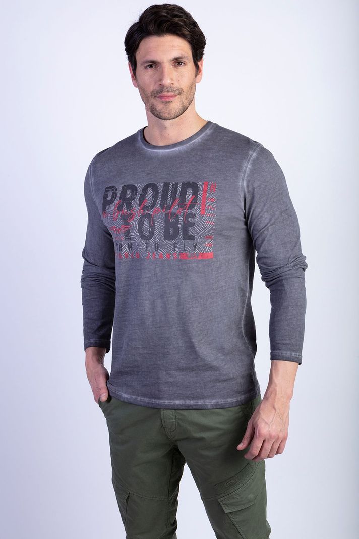 Polera Básica Manga Larga Lavada Michigan-0