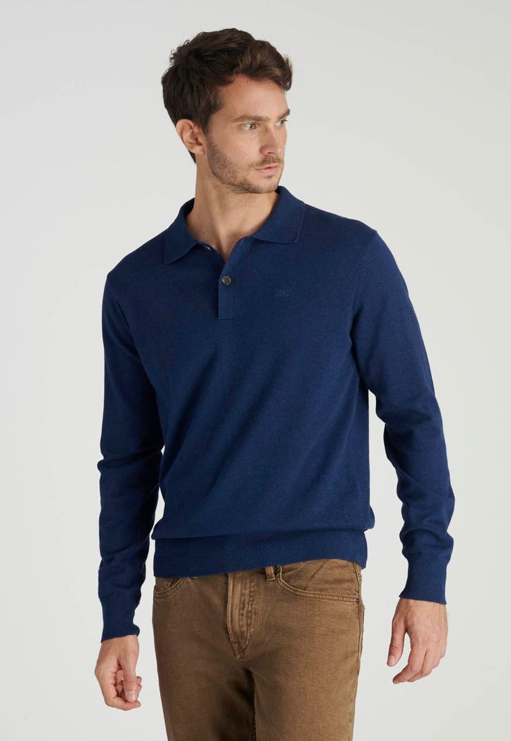 Sweater Vigo Heritage Deep Blue Melange-0