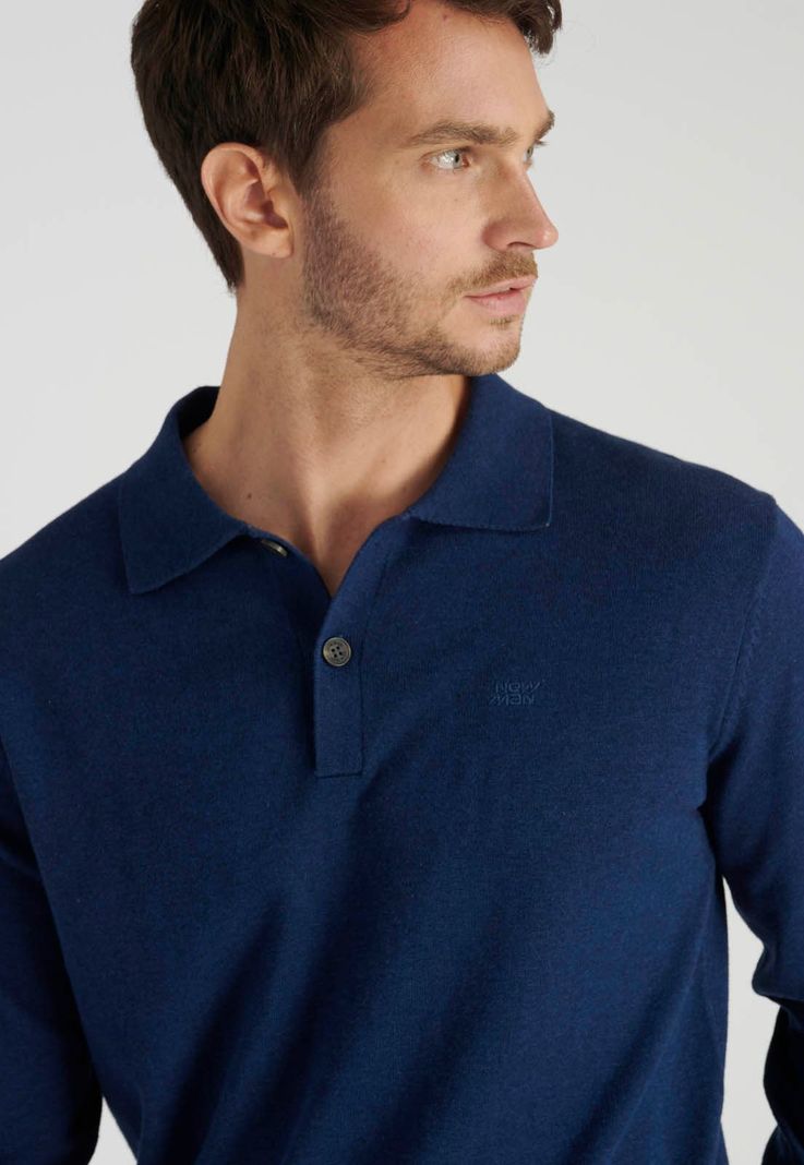 Sweater Vigo Heritage Deep Blue Melange-2
