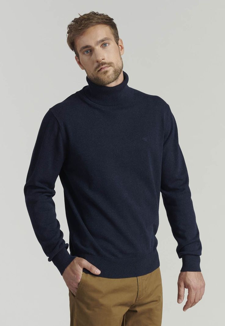 Sweater Turtle Neck F Smart Casual Navy-0
