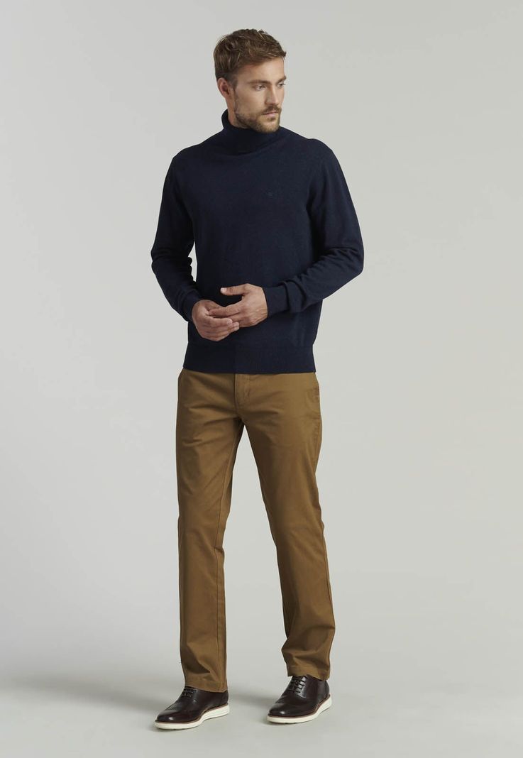 Sweater Turtle Neck F Smart Casual Navy-1