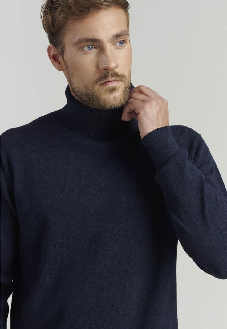 Sweater Turtle Neck F Smart Casual Navy-2