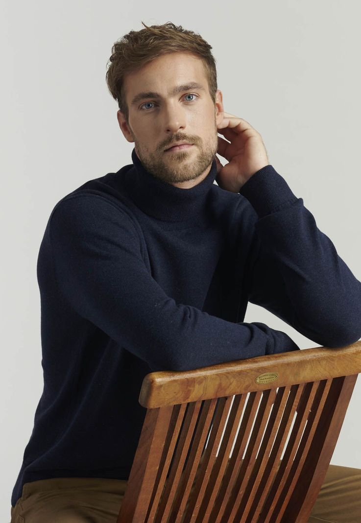 Sweater Turtle Neck F Smart Casual Navy-4