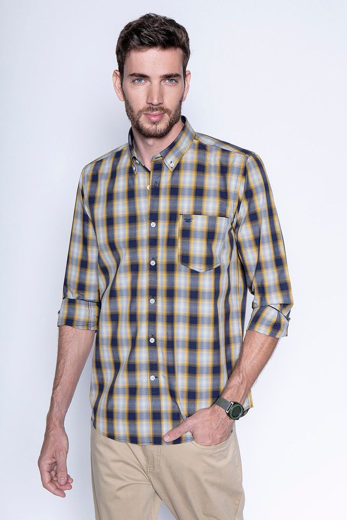 Camisa Cuadro Chicago F Mustard-0