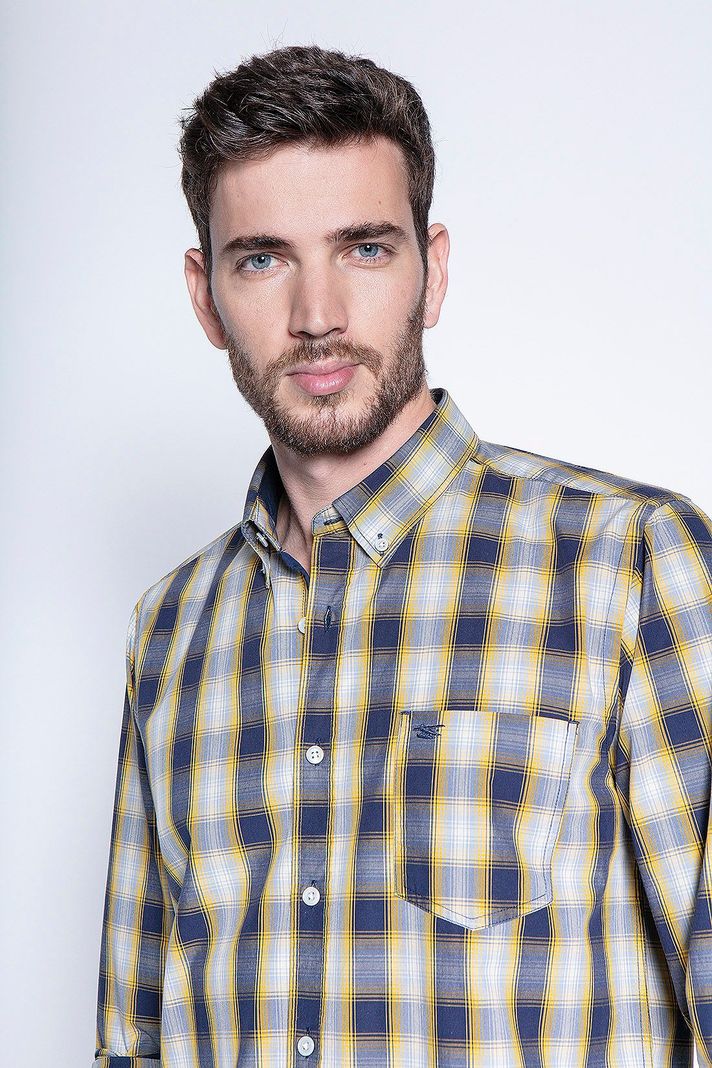 Camisa Cuadro Chicago F Mustard-2